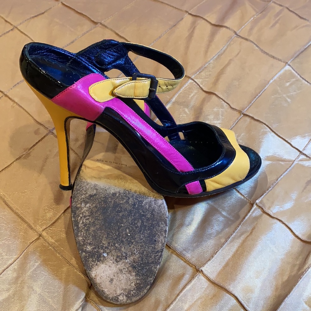 Manolo Blahnik Fabulous Multicolored Slides, 37.5 - image 4